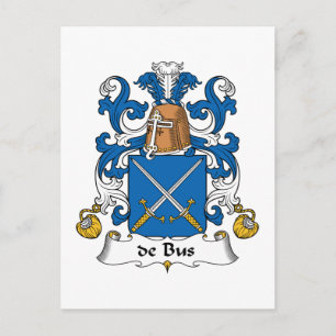 de Bus Family Crest Briefkaart