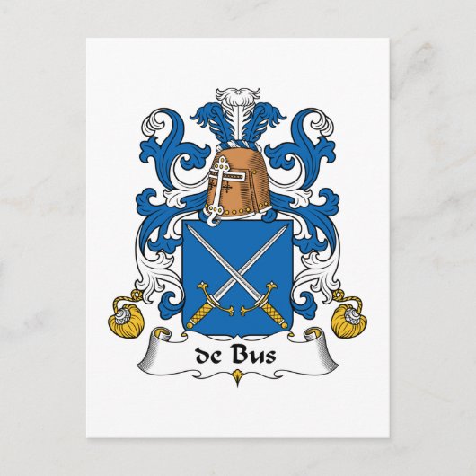 de Bus Family Crest Briefkaart (Voorkant)