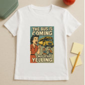 De bus komt naar het Shirt; leuke moeder kan begin T-shirt