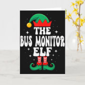De Bus Monitor Elf Grappig Kerst Pasend Familie Kaart (Gele Bloem)