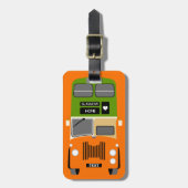 De bus Retro Glasgow Double Decker personaliseren Bagagelabel (Voorkant verticaal)