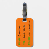 De bus Retro Glasgow Double Decker personaliseren Bagagelabel (Achterkant verticaal)