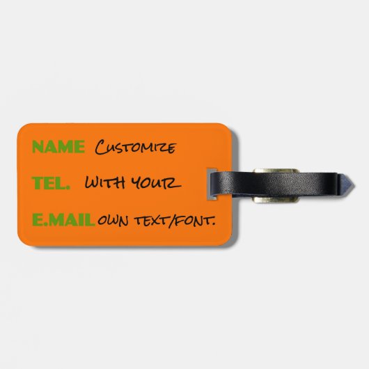 De bus Retro Glasgow Double Decker personaliseren Bagagelabel (Achterkant horizontaal)