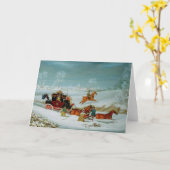 De Bus van de post in de Sneeuw Kaart (Gele Bloem)