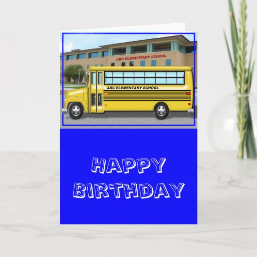 De Bus van de school op School Kaart (Voorkant)