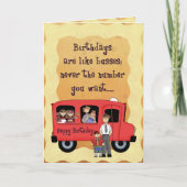 De Bus van de verjaardag Kaart (Voorkant)