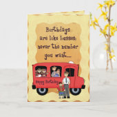 De Bus van de verjaardag Kaart (Gele Bloem)