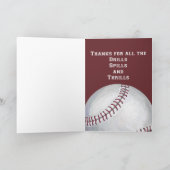 De Bus van het honkbal dankt u Bedankkaart (Binnen)