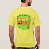 De bus voor een gelukkige school t-shirt (Achterkant)