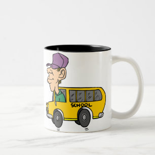 De Buschauffeur van de school Tweekleurige Koffiemok