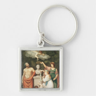 De Bust van Linnaeus respecteren Sleutelhanger