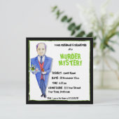 De Butler Murder Mystery Uitnodiging (Staand voorkant)