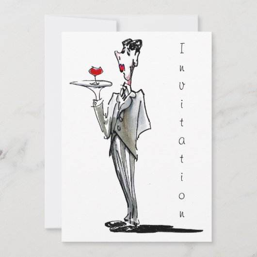 De butler-uitnodiging kaart (Voorkant)