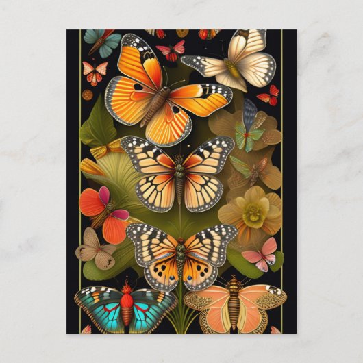 De Butterflies | Modern Haeckel Briefkaart (Voorkant)