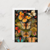 De Butterflies | Modern Haeckel Greeting Kaart (Voorkant / Achterkant in situ)