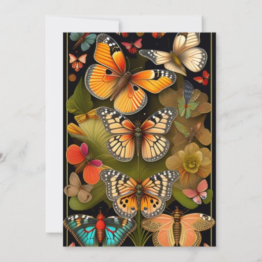 De Butterflies | Modern Haeckel Greeting Kaart (Voorkant)