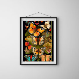 De Butterflies | Modern Haeckel Poster