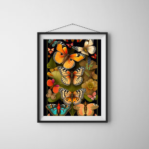 De Butterflies   Modern Haeckel Poster
