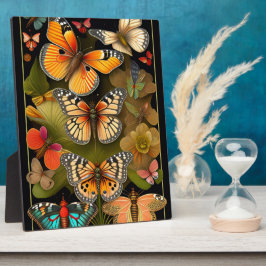 De Butterflies | Modern Haeckel Tabletop Fotoplaat