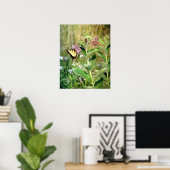 De Butterfly en Milkweed Poster (Thuiskantoor)