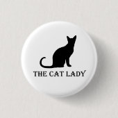 De Button Cat Lady Pinback Badge (Voorkant)