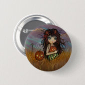 De Button Halloween Fairy Pinback (Voorkant /achterkant)