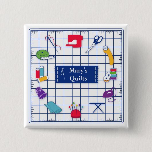 De Button Label Quilt aanpassen (Voorkant)