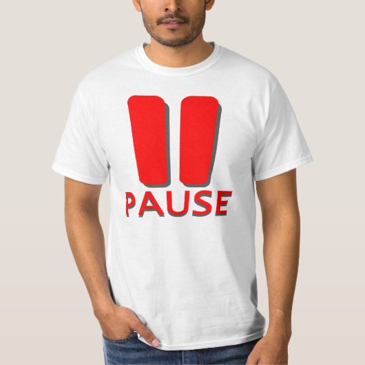 De Button Pauze T-shirt (Voorkant)