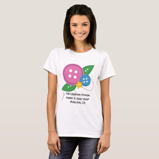 De Button T-Shirt van het Creation Station (Voorkant volledig)