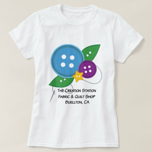 De Button T-Shirt voor het aanmaken van het statio (Design voorkant)