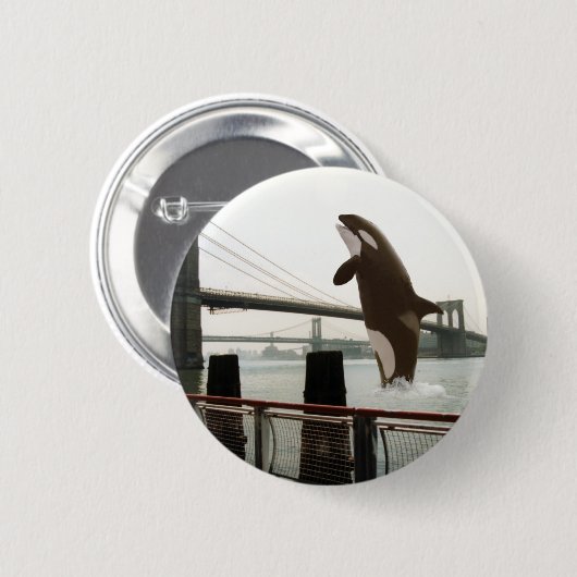 De Button van de Brooklyn Bridge springen (Voorkant /achterkant)