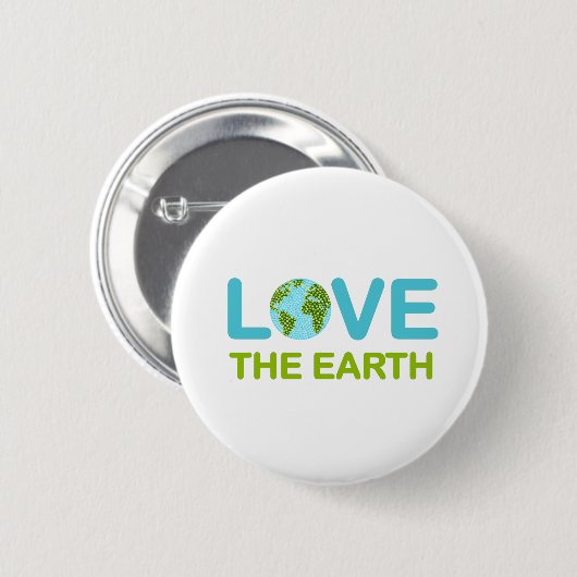 De Button van de Earth Day Love (Voorkant /achterkant)
