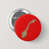 De Button van de Kaart van Noorwegen (Voorkant /achterkant)