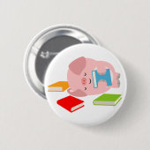 De Button van de kleine boekomslag (Cartoon Varken (Voorkant /achterkant)