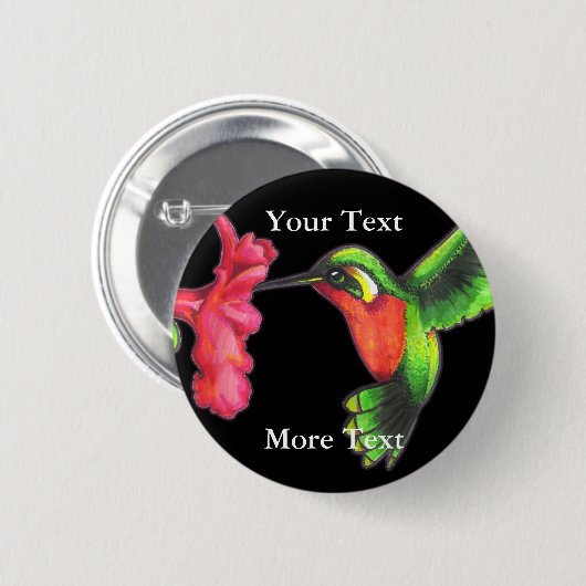 De Button van de kolibrie (Voorkant /achterkant)