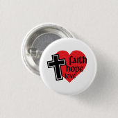De Button van de Liefde van de Hoop van het geloof (Voorkant /achterkant)