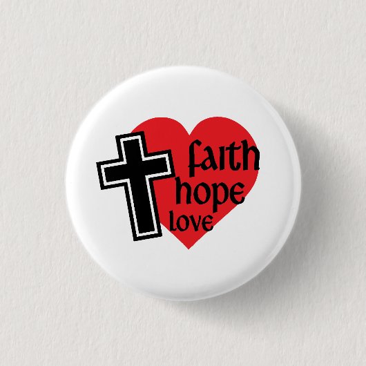 De Button van de Liefde van de Hoop van het geloof (Voorkant)
