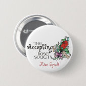 De Button van de naam - de Accepterende Vereniging (Voorkant /achterkant)