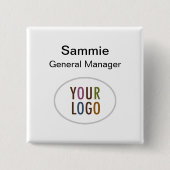 De Button van de Naam van de Vierkant van de douan (Voorkant)