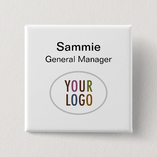 De Button van de Naam van de Vierkant van de douan (Voorkant)