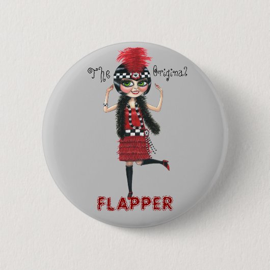 De Button van de Originele Flapper Roaring van de (Voorkant)