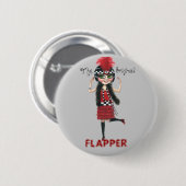 De Button van de Originele Flapper Roaring van de (Voorkant /achterkant)