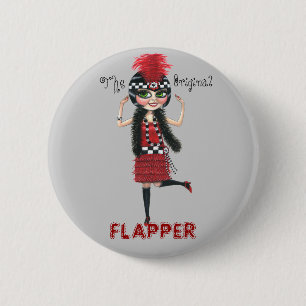 De Button van de Originele Flapper Roaring van de