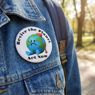 De Button van de planeet nieuw leven inblazen