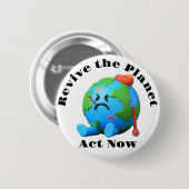 De Button van de planeet nieuw leven inblazen (Voorkant /achterkant)