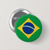 De Button van de Vlag van Brazilië Fisheye (Voorkant /achterkant)