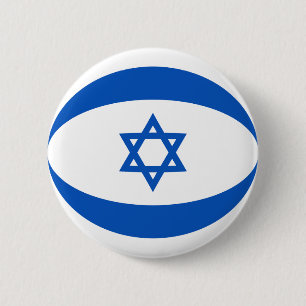 De Button van de Vlag van Israël Fisheye