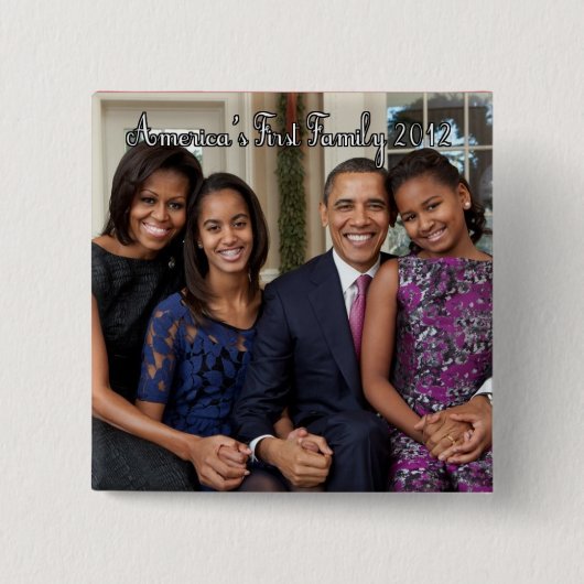 De Button van het familieportret van Obama (Voorkant)