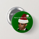 De Button van Kerstmis van Obama (antiobama van de (Voorkant /achterkant)