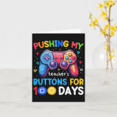 De Button van mijn leraar voor 100 dagen school Kaart (Gele Bloem)